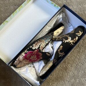 Birdie’s Floral Embroidered Loafers